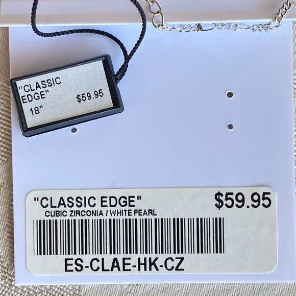 Marquise Faux Pearl Opalescent CZ Necklace & Earrings - Picture 6 of 9